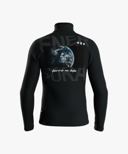 MB015X UTLEY TURTLENECK WITH ZIP A830 PLANET - BLACK back